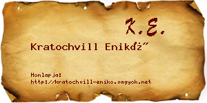 Kratochvill Enikő névjegykártya